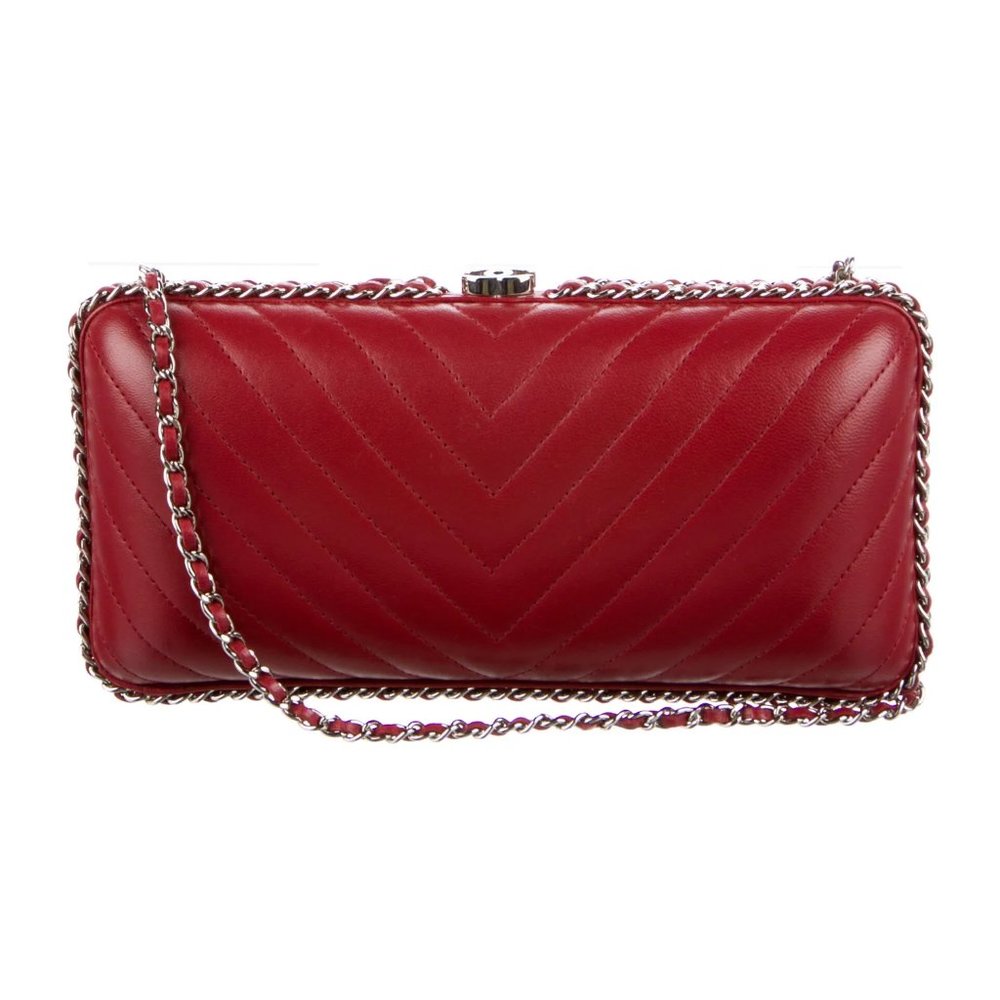 CHANEL Chevron Chain Around Clutch - Picture 1 of 5